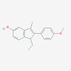 B126041 1-Ethyl-2-(4-methoxyphenyl)-3-methyl-1H-inden-5-ol CAS No. 153312-17-5