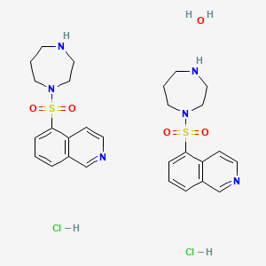 molecular formula C28H38Cl2N6O5S2 B1260414 盐酸法舒地尔水合物 CAS No. 186694-02-0
