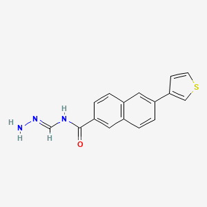 N-[(E)-hydrazinylidenemethyl]-6-thiophen-3-ylnaphthalene-2-carboxamide