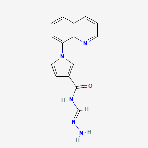 N-[(E)-hydrazinylidenemethyl]-1-quinolin-8-ylpyrrole-3-carboxamide