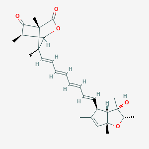 (1R,4R,6R,7S)-7-[(1E,3E,5E,7E)-8-[(2S,3S,3aR,4S,6aR)-3-hydroxy-2,3,5,6a-tetramethyl-3a,4-dihydro-2H-cyclopenta[b]furan-4-yl]octa-1,3,5,7-tetraenyl]-4,6,7-trimethyl-2-oxabicyclo[2.2.1]heptane-3,5-dione