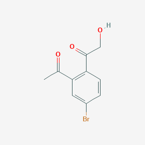 1-(2-Acetyl-4-bromophenyl)-2-hydroxyethan-1-one