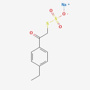 molecular formula C10H11NaO4S2 B1260442 Sodium s-[2-(4-ethylphenyl)-2-oxoethyl] sulfurothioate CAS No. 80045-71-2