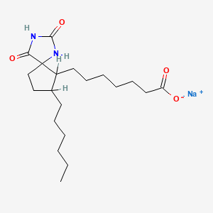 Sodium;7-(8-hexyl-2,4-dioxo-1,3-diazaspiro[4.4]nonan-9-yl)heptanoate