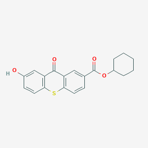 9H-Thioxanthene-2-carboxylic acid, 7-hydroxy-9-oxo-, cyclohexyl ester