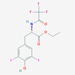 ethyl (2S)-3-(4-hydroxy-3,5-diiodophenyl)-2-[(2,2,2-trifluoroacetyl)amino]propanoate