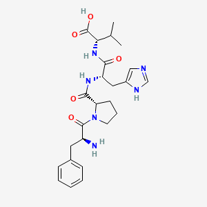 molecular formula C25H34N6O5 B12604640 L-Phenylalanyl-L-prolyl-L-histidyl-L-valine CAS No. 918424-37-0