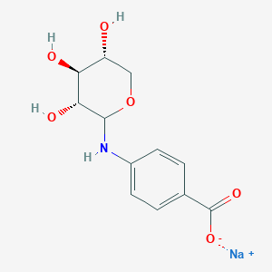 molecular formula C12H14NNaO6 B1260472 Benaxibine sodium CAS No. 72782-43-5