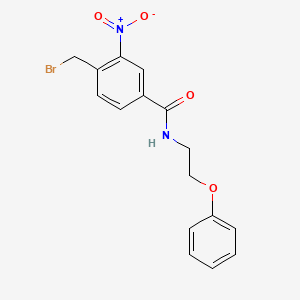 4-(Bromomethyl)-3-nitro-N-(2-phenoxyethyl)benzamide