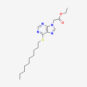 Ethyl 2-(6-decylsulfanylpurin-9-yl)acetate