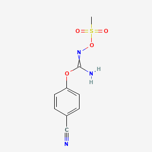 4-Cyanophenyl N'-[(methanesulfonyl)oxy]carbamimidate