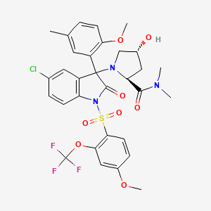 2-PyrrolidinecarboxaMide, 1-[5-chloro-2,3-dihydro-3-(2-Methoxy-5-Methylphenyl)-1-[[4-Methoxy-2-(trifluoroMethoxy)phenyl]sulfonyl]-2-oxo-1H-indol-3-yl]-4-hydroxy-N,N-diMethyl-,(2S,4R)-