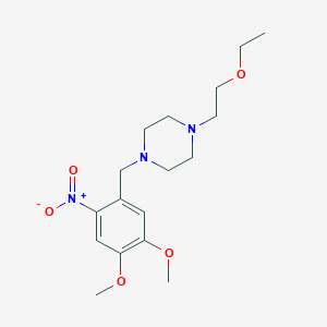 1-[(4,5-Dimethoxy-2-nitrophenyl)methyl]-4-(2-ethoxyethyl)piperazine