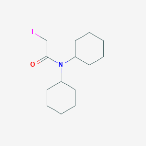 molecular formula C14H24INO B12604810 N,N-Dicyclohexyl-2-iodoacetamide CAS No. 879011-85-5