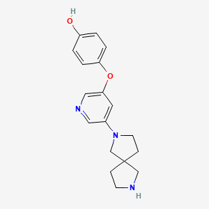 4-{[5-(2,7-Diazaspiro[4.4]nonan-2-yl)pyridin-3-yl]oxy}phenol