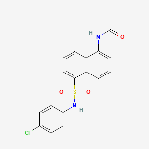 N-{5-[(4-Chlorophenyl)sulfamoyl]naphthalen-1-yl}acetamide