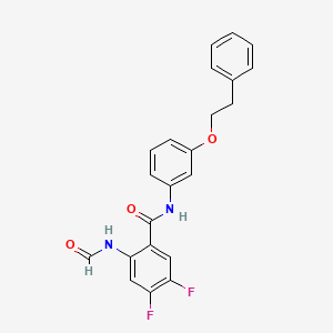 4,5-Difluoro-2-formamido-N-[3-(2-phenylethoxy)phenyl]benzamide