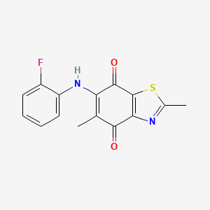 6-(2-Fluoroanilino)-2,5-dimethyl-1,3-benzothiazole-4,7-dione