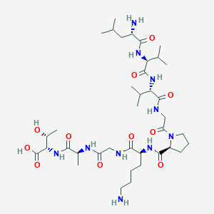 molecular formula C38H68N10O11 B12604950 H-Leu-Val-Val-Gly-Pro-Lys-Gly-Ala-Thr-OH CAS No. 646061-84-9