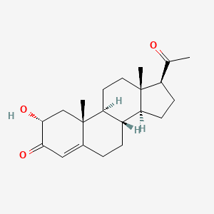 molecular formula C21H30O3 B1260498 2-Hydroxy-4-pregnene-3,20-dione CAS No. 604-28-4