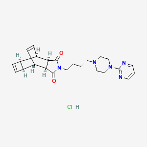 molecular formula C24H30ClN5O2 B1260500 Zalospirone hydrochloride CAS No. 114374-97-9