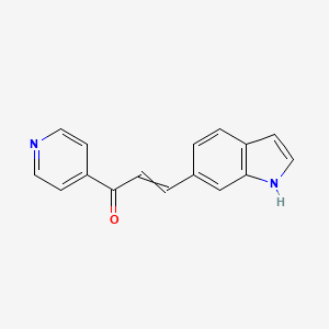 3-(1H-Indol-6-yl)-1-(pyridin-4-yl)prop-2-en-1-one