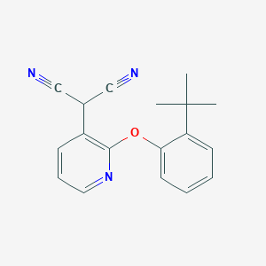 [2-(2-tert-Butylphenoxy)pyridin-3-yl]propanedinitrile