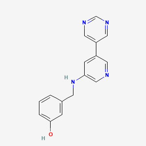 3-({[5-(Pyrimidin-5-yl)pyridin-3-yl]amino}methyl)phenol