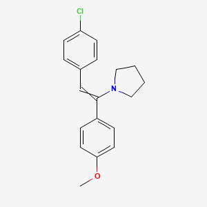 1-[2-(4-Chlorophenyl)-1-(4-methoxyphenyl)ethenyl]pyrrolidine