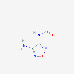 molecular formula C4H6N4O2 B126051 N-(4-氨基-1,2,5-噁二唑-3-基)乙酰胺 CAS No. 140706-47-4