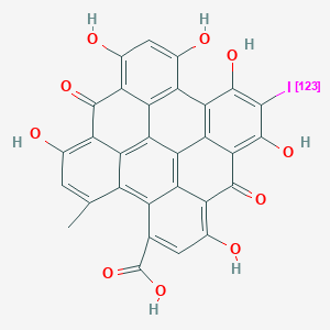 molecular formula C30H13IO10 B1260537 mono-[123I]iodohypericin monocarboxylic acid 