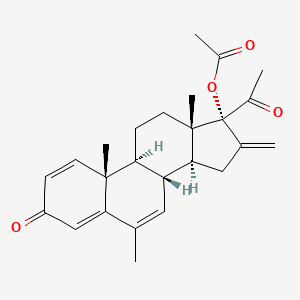 molecular formula C25H30O4 B1260549 1-Dehydromelengestrol acetate CAS No. 21813-74-1