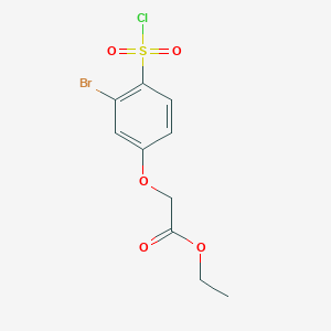 Ethyl [3-bromo-4-(chlorosulfonyl)phenoxy]acetate