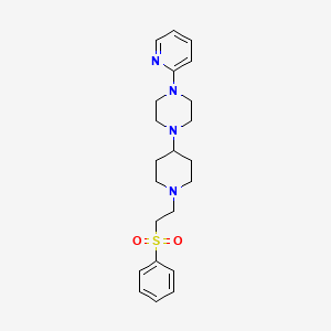 1-{1-[2-(Benzenesulfonyl)ethyl]piperidin-4-yl}-4-(pyridin-2-yl)piperazine