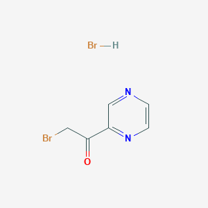 molecular formula C6H6Br2N2O B126056 2-Bromo-1-(pyrazin-2-yl)ethanone Hydrobromide CAS No. 126353-32-0