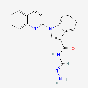 N-[(E)-hydrazinylidenemethyl]-1-quinolin-2-ylindole-3-carboxamide