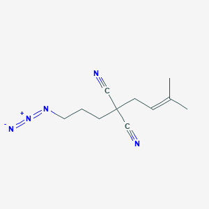 molecular formula C11H15N5 B12605652 Propanedinitrile, (3-azidopropyl)(3-methyl-2-butenyl)- CAS No. 649759-84-2