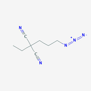 molecular formula C8H11N5 B12605676 Propanedinitrile, (3-azidopropyl)ethyl- CAS No. 649759-82-0