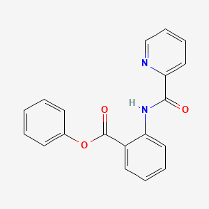 molecular formula C19H14N2O3 B12605680 Phenyl 2-[(pyridine-2-carbonyl)amino]benzoate CAS No. 917889-53-3