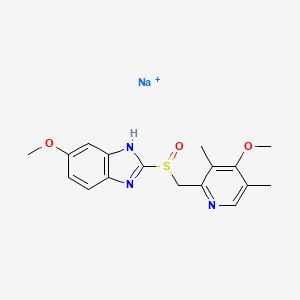 molecular formula C17H19N3NaO3S+ B1260569 Sodium 5-methoxy-2-[(4-methoxy-3,5-dimethyl-pyridin-2-yl)methylsulfinyl]benzoimidazole 