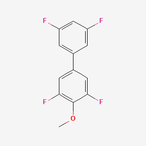 molecular formula C13H8F4O B12605693 3,3',5,5'-Tetrafluoro-4-methoxy-1,1'-biphenyl CAS No. 646507-88-2