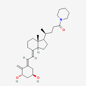 (4S)-4-[(3aS,4E,7aR)-4-[(2E)-2-[(3S,5R)-3,5-dihydroxy-2-methylidenecyclohexylidene]ethylidene]-7a-methyl-2,3,3a,5,6,7-hexahydro-1H-inden-1-yl]-1-piperidin-1-ylpentan-1-one