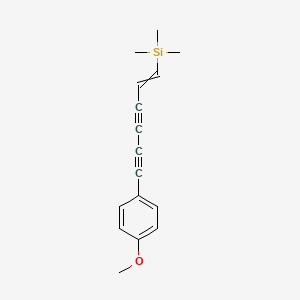 molecular formula C16H18OSi B12605723 [6-(4-Methoxyphenyl)hex-1-ene-3,5-diyn-1-yl](trimethyl)silane CAS No. 648435-56-7