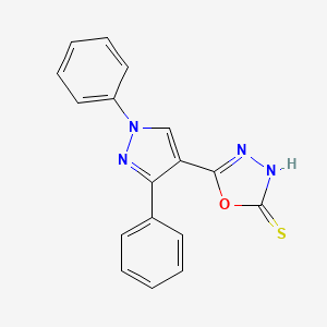 5-(1,3-diphenylpyrazol-4-yl)-3H-1,3,4-oxadiazole-2-thione