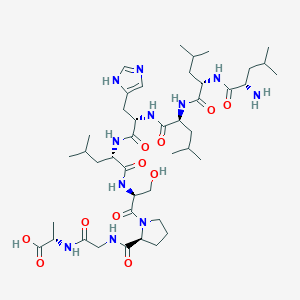 molecular formula C43H73N11O11 B12605739 H-Leu-Leu-Leu-His-Leu-Ser-Pro-Gly-Ala-OH CAS No. 646060-87-9