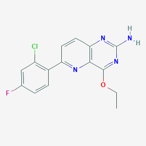 6-(2-Chloro-4-fluorophenyl)-4-ethoxypyrido[3,2-d]pyrimidin-2-amine