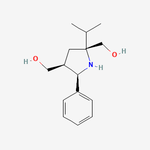 [(2R,4S,5R)-5-Phenyl-2-(propan-2-yl)pyrrolidine-2,4-diyl]dimethanol