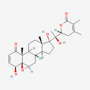 molecular formula C28H38O7 B1260575 17alpha-hydroxywithanolide D 