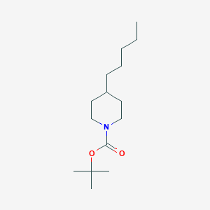 molecular formula C15H29NO2 B12605758 Tert-butyl 4-pentylpiperidine-1-carboxylate CAS No. 651053-96-2