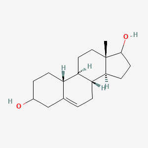 molecular formula C18H28O2 B1260576 (8R,9S,10R,13S,14S)-13-methyl-1,2,3,4,7,8,9,10,11,12,14,15,16,17-tetradecahydrocyclopenta[a]phenanthrene-3,17-diol 